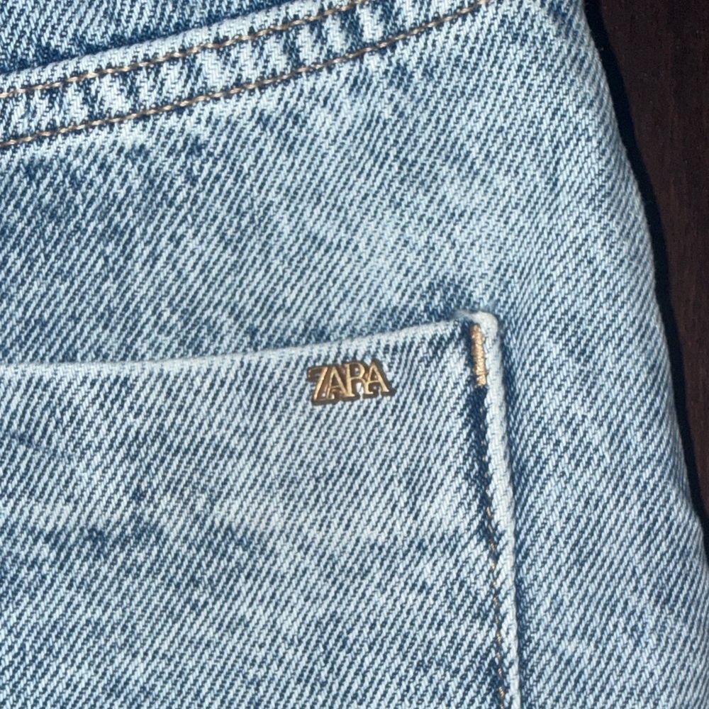 High-Waist Light Blue Denim Women’s Shorts - Picture 3 of 5